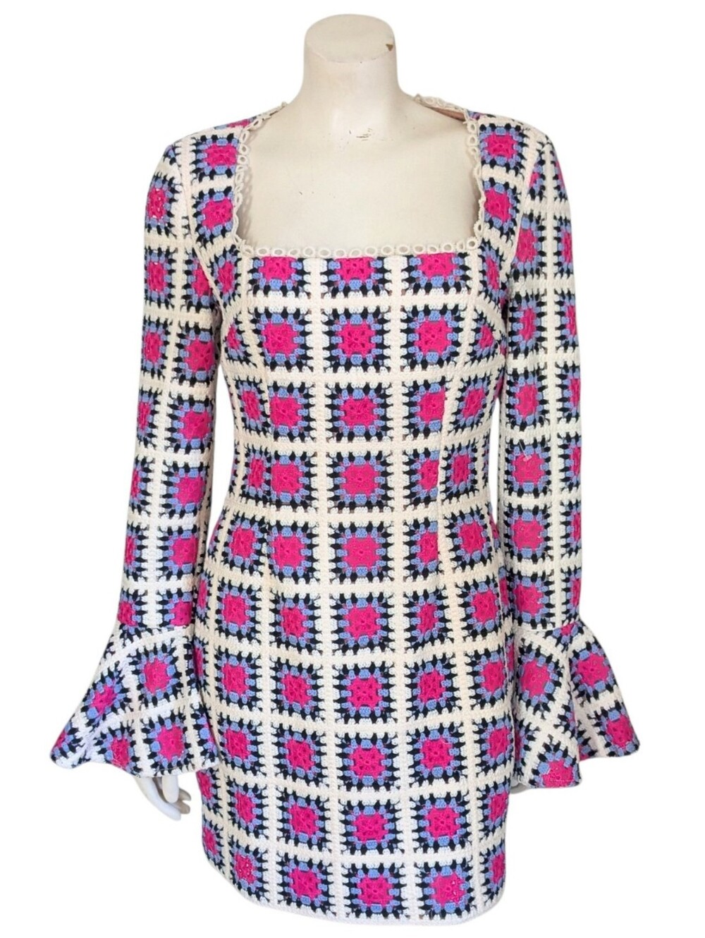 Elliatt Luna Crochet Mini Dress Size Small